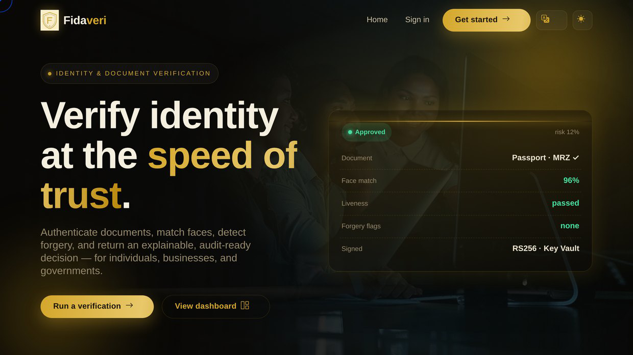 Fidaveri home page