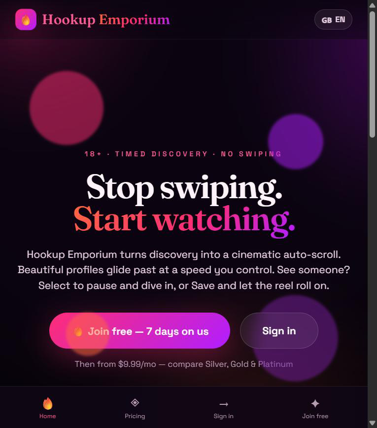 HookUp Emporium home page