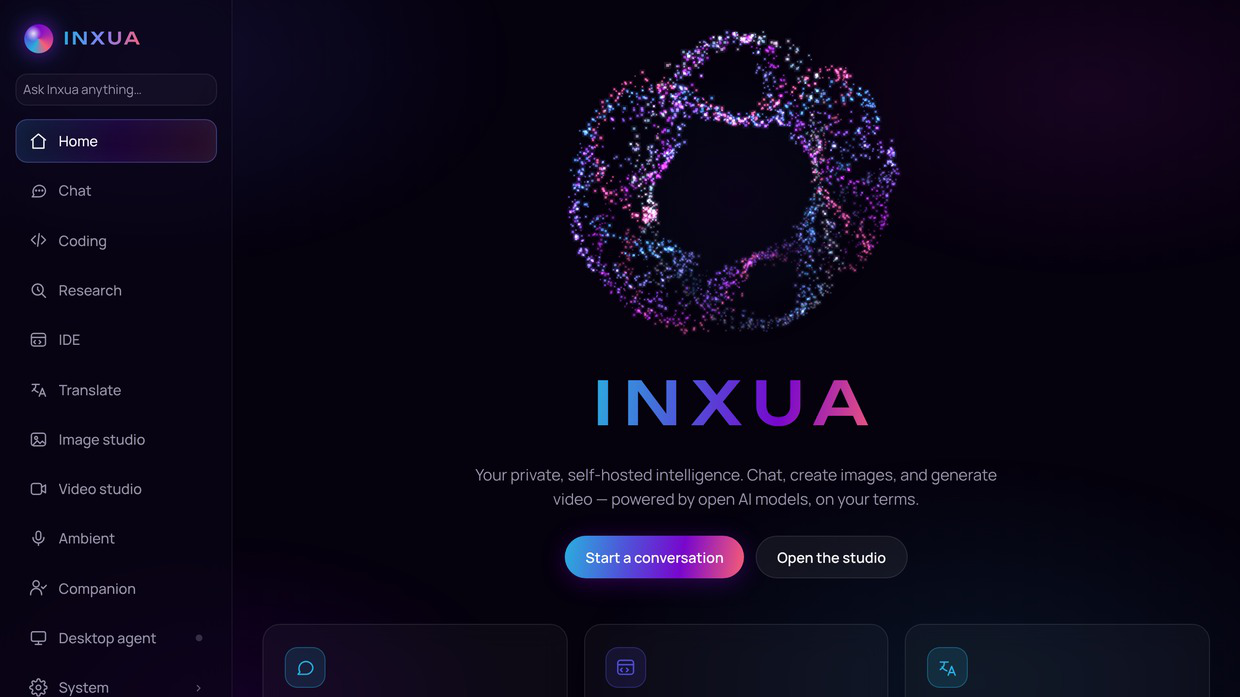 Inxua home page